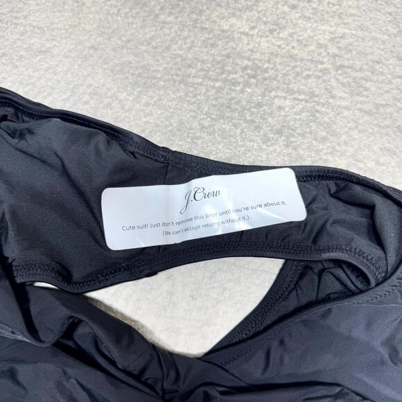 J.‎ Crew Black Swimsuit Ruched Sweetheart One-piece Womens Size 24 NEW - Picture 7 of 10